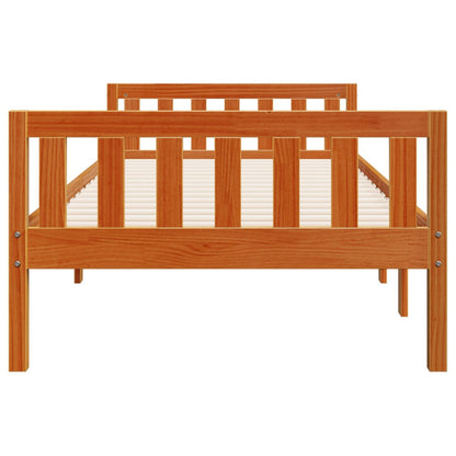Letto Bambini senza Materasso Marrone Cera 75x190 cm Legno Pino