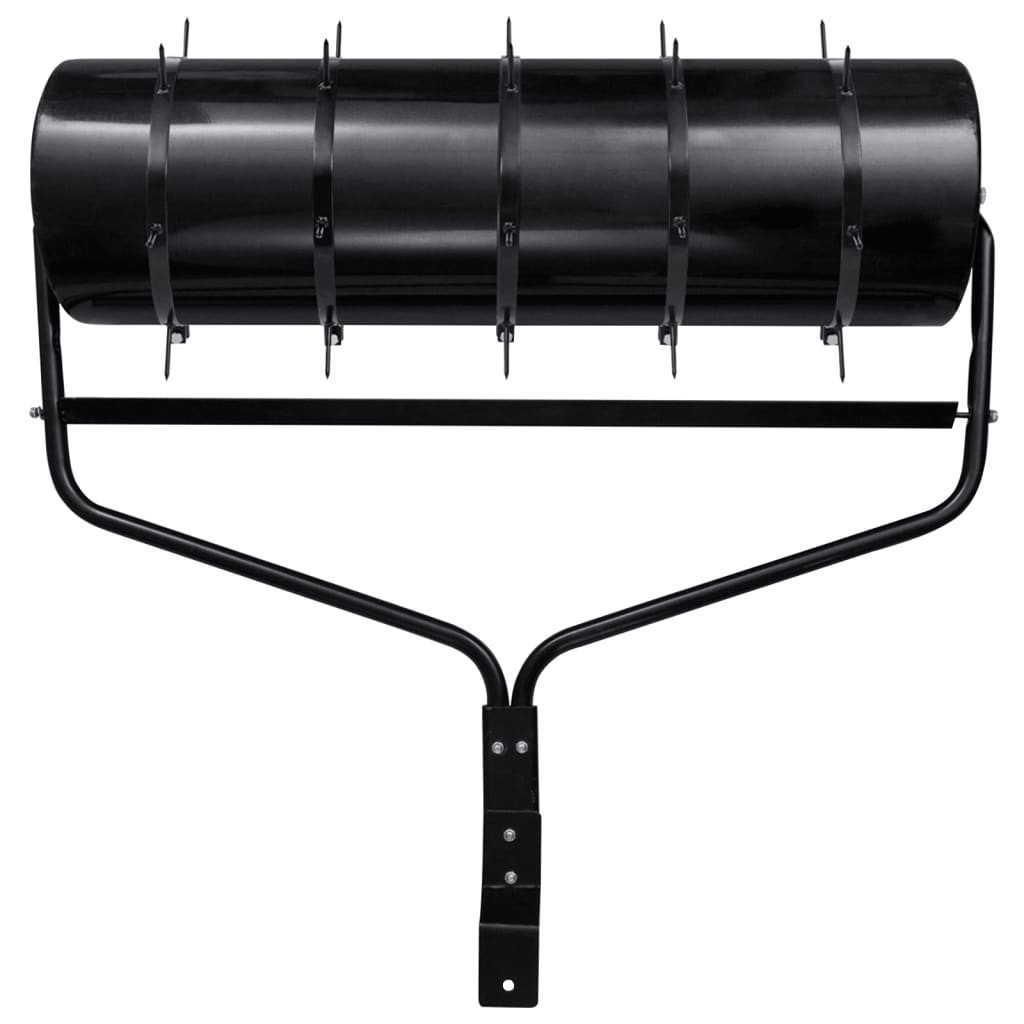 Rullo da Giardino trainabile con Aeratore a Morsetti Nero 63 L in Ferro | homemem39