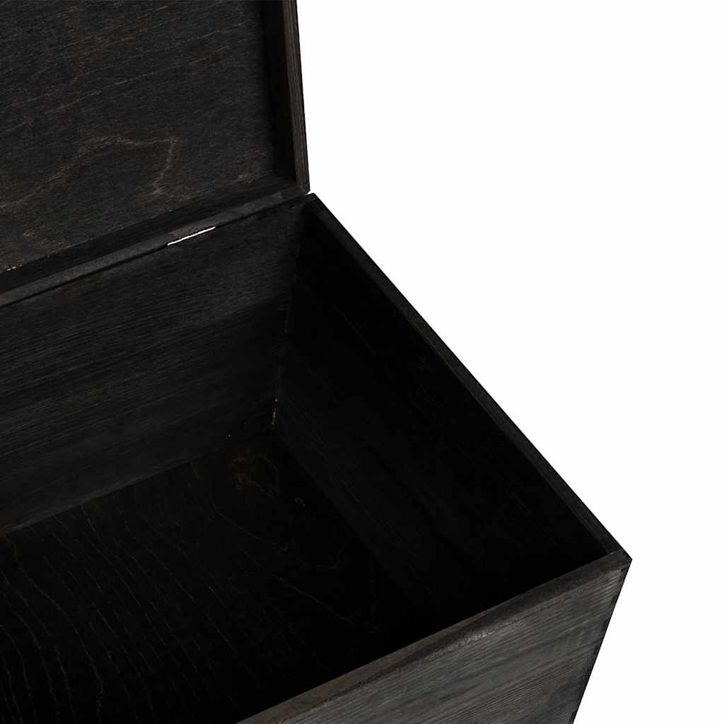 Scatola in Legno con Coperchio Nero 40x30x23cm in Legno di Pino - homemem39