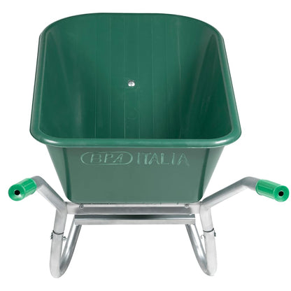 Carriola Verde 90 L 150 kg in Acciaio Zincato e Plastica - homemem39