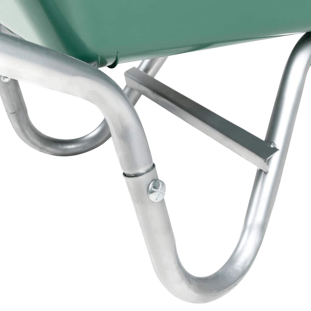 Carriola Verde 90 L 150 kg in Acciaio Zincato e Plastica - homemem39