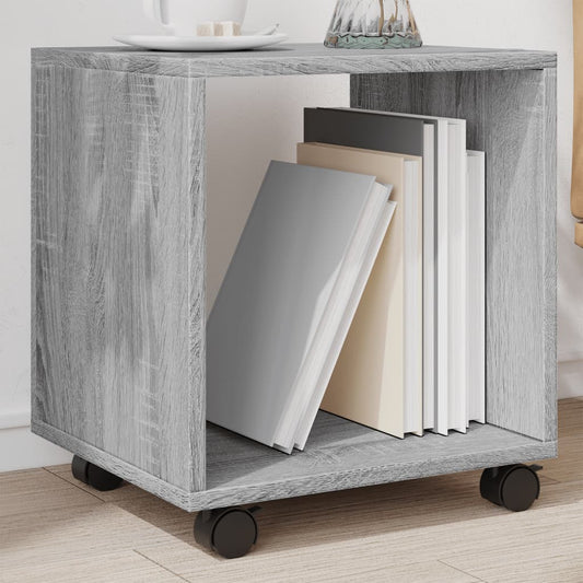 Mobiletto con Ruote Grigio Sonoma 37x33x42,5 cm in Truciolato - homemem39