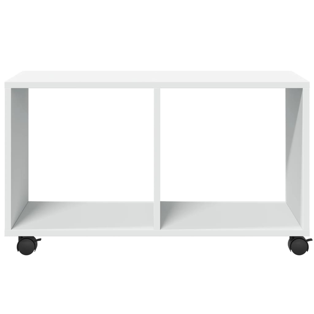 Mobiletto con Ruote Bianco 72x33x42,5 cm in Truciolato - homemem39