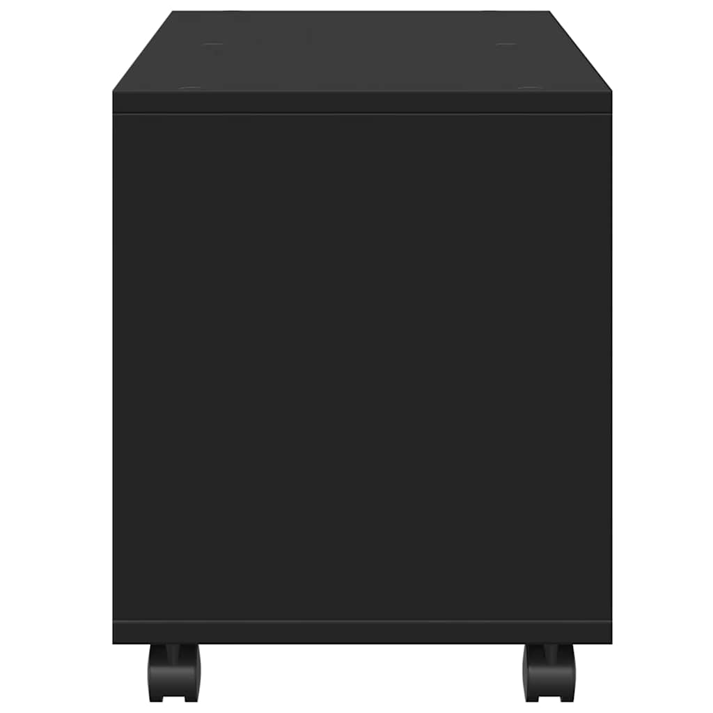 Mobiletto con Ruote Nero 72x33x42,5 cm in Truciolato | homemem39