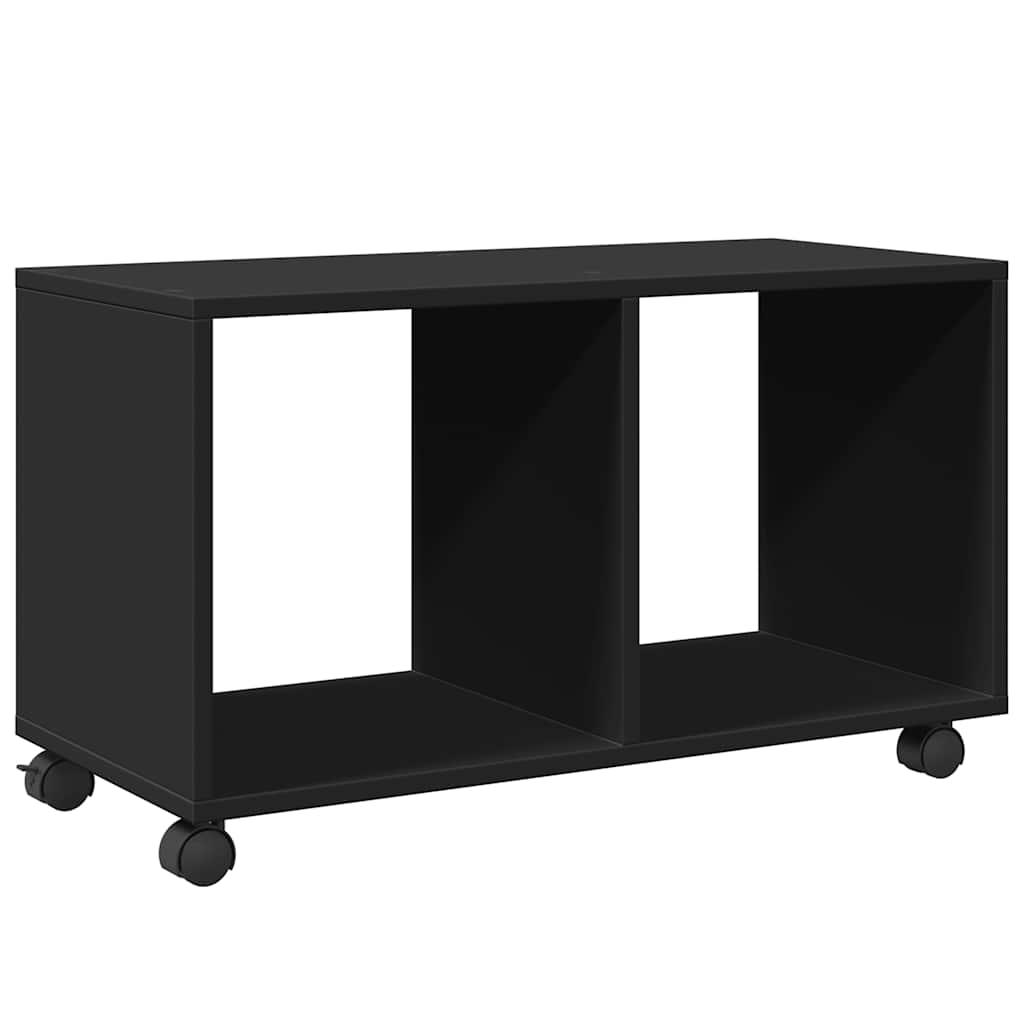 Mobiletto con Ruote Nero 72x33x42,5 cm in Truciolato | homemem39