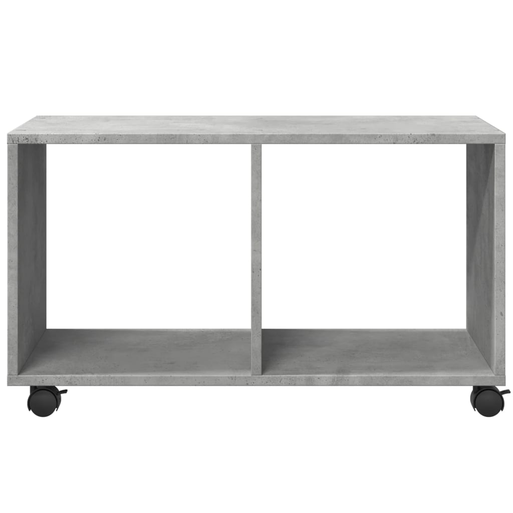 Mobiletto con Ruote Grigio Cemento 72x33x42,5 cm in Truciolato - homemem39