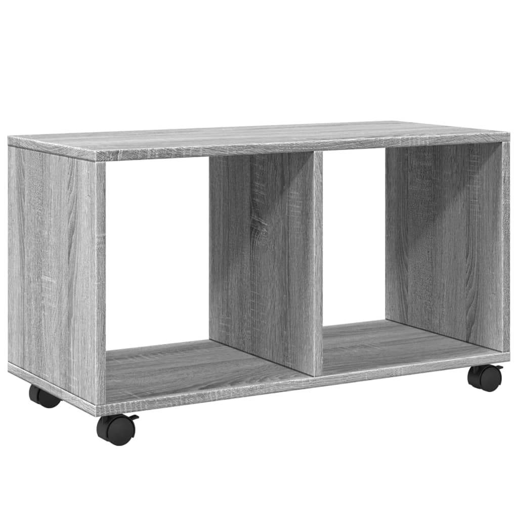 Mobiletto con Ruote Grigio Sonoma 72x33x42,5 cm in Truciolato - homemem39