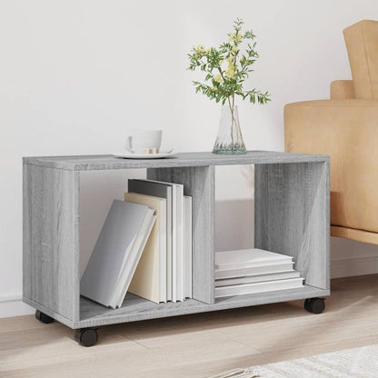 Mobiletto con Ruote Grigio Sonoma 72x33x42,5 cm in Truciolato - homemem39