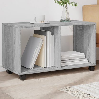 Mobiletto con Ruote Grigio Sonoma 72x33x42,5 cm in Truciolato - homemem39