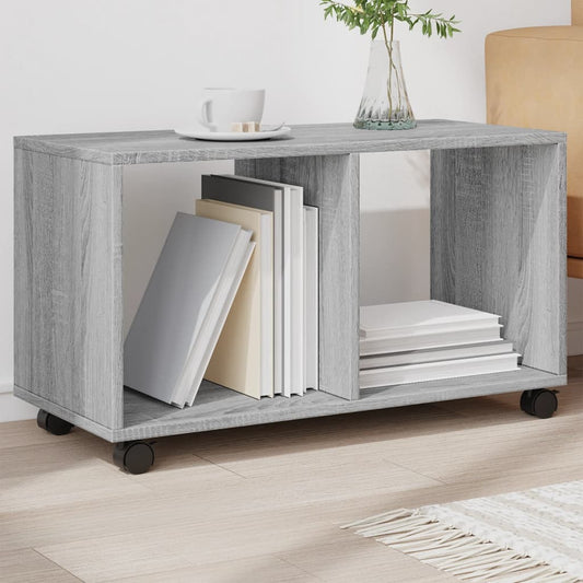 Mobiletto con Ruote Grigio Sonoma 72x33x42,5 cm in Truciolato - homemem39