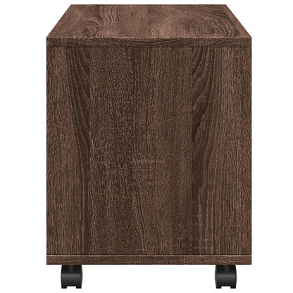 Mobiletto con Ruote Rovere Marrone 72x33x42,5 cm in Truciolato | homemem39