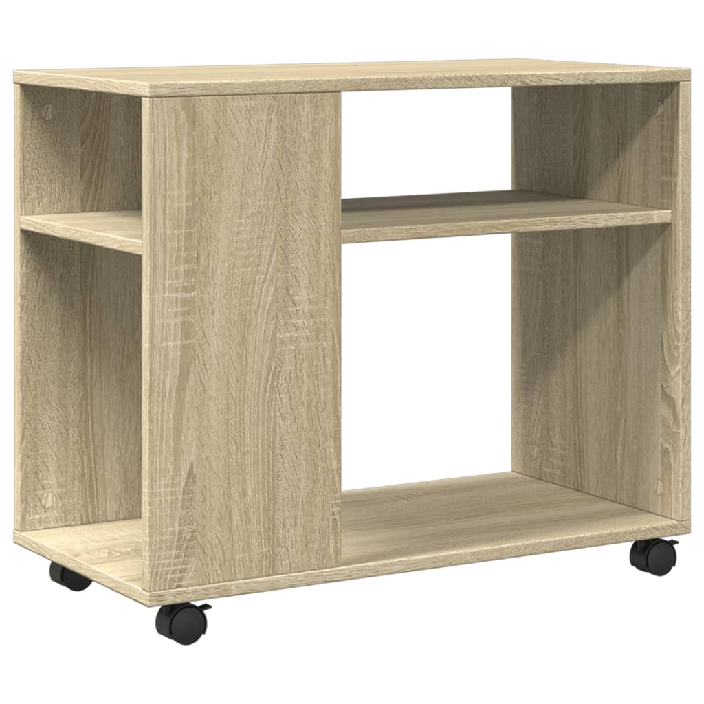 Tavolino con Ruote Rovere Sonoma 70x35x60 cm in Truciolato | homemem39