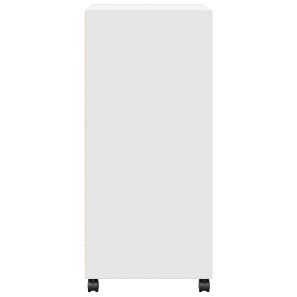 Mobile con Ruote Bianco 55x40x91 cm in Truciolato - homemem39