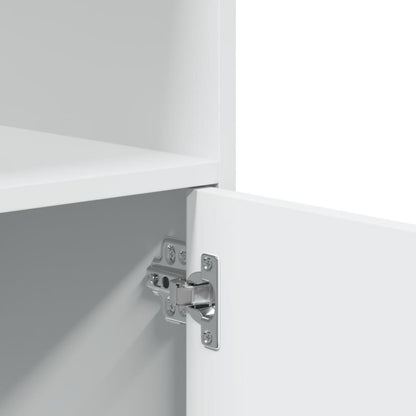 Mobile con Ruote Bianco 55x40x91 cm in Truciolato - homemem39