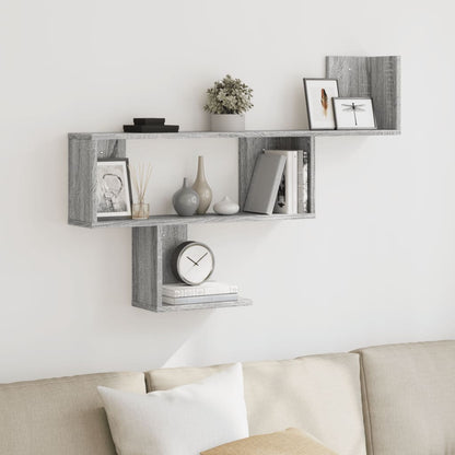 Scaffale a Muro Grigio Sonoma 100x15x70 cm in Truciolato | homemem39