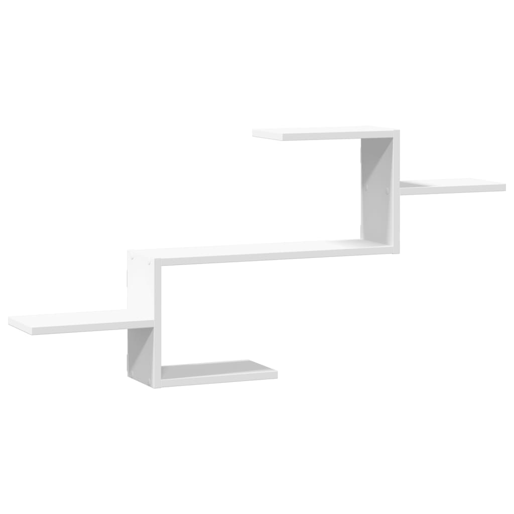 Scaffale a Parete Bianco 104x15x49 cm in Legno Multistrato | homemem39