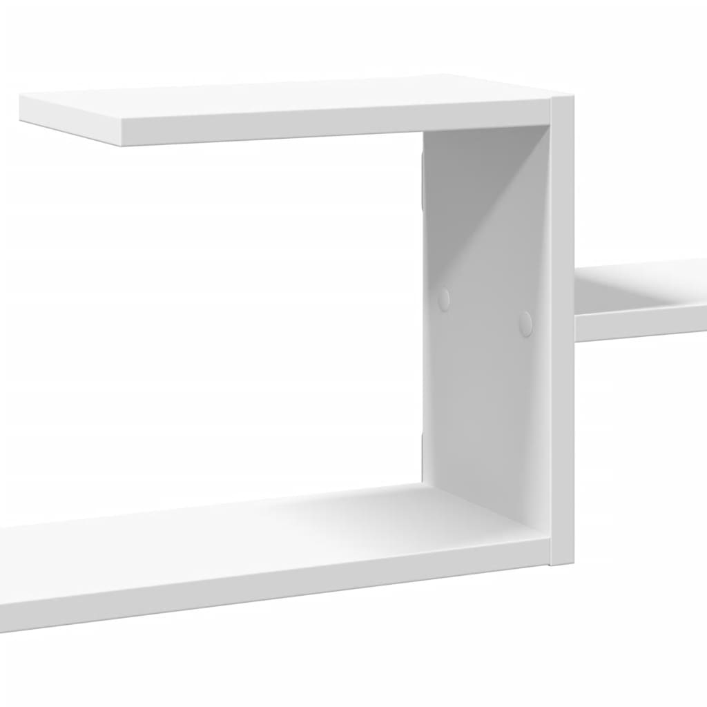 Scaffale a Parete Bianco 104x15x49 cm in Legno Multistrato | homemem39