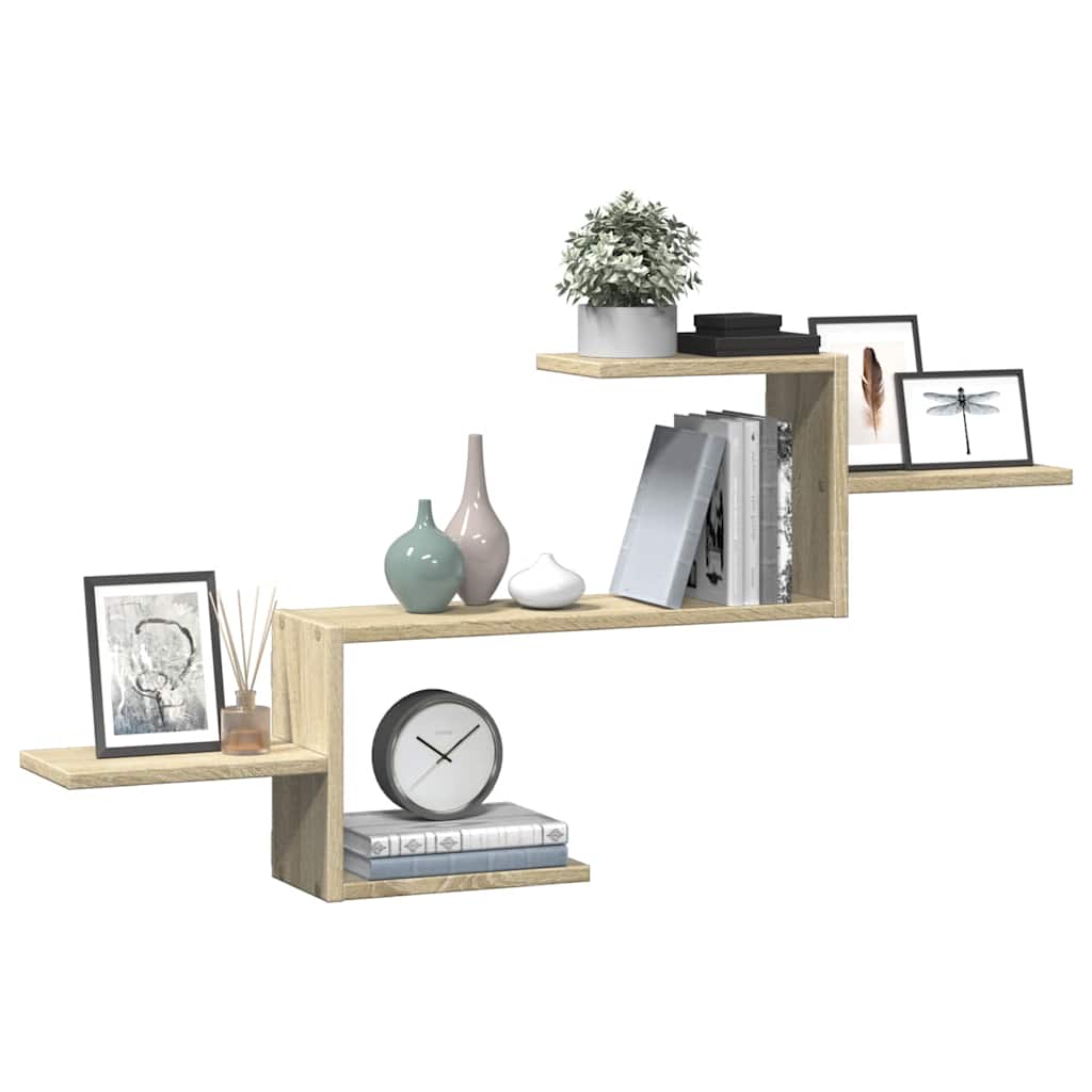 Scaffale a Parete Rovere Sonoma 104x15x49 cm in Truciolato | homemem39