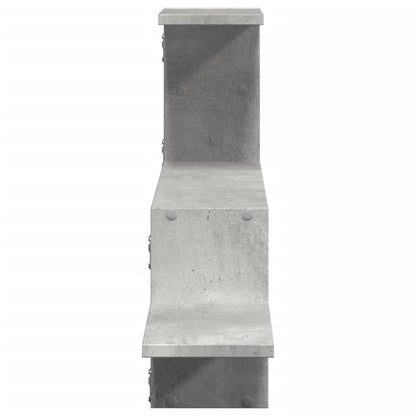 Scaffale a Muro Grigio Cemento 104x15x49 cm in Truciolato | homemem39