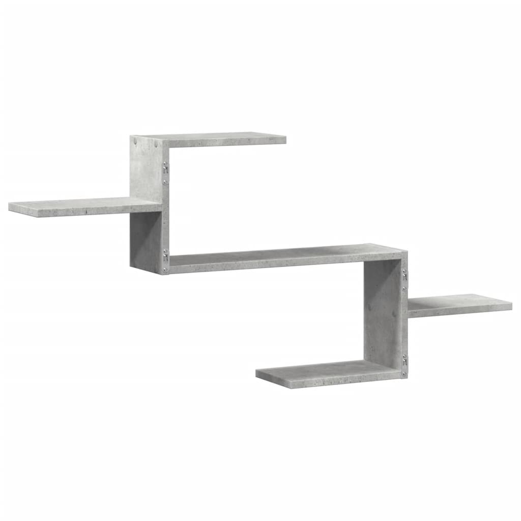 Scaffale a Muro Grigio Cemento 104x15x49 cm in Truciolato | homemem39