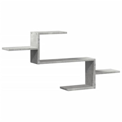 Scaffale a Muro Grigio Cemento 104x15x49 cm in Truciolato | homemem39