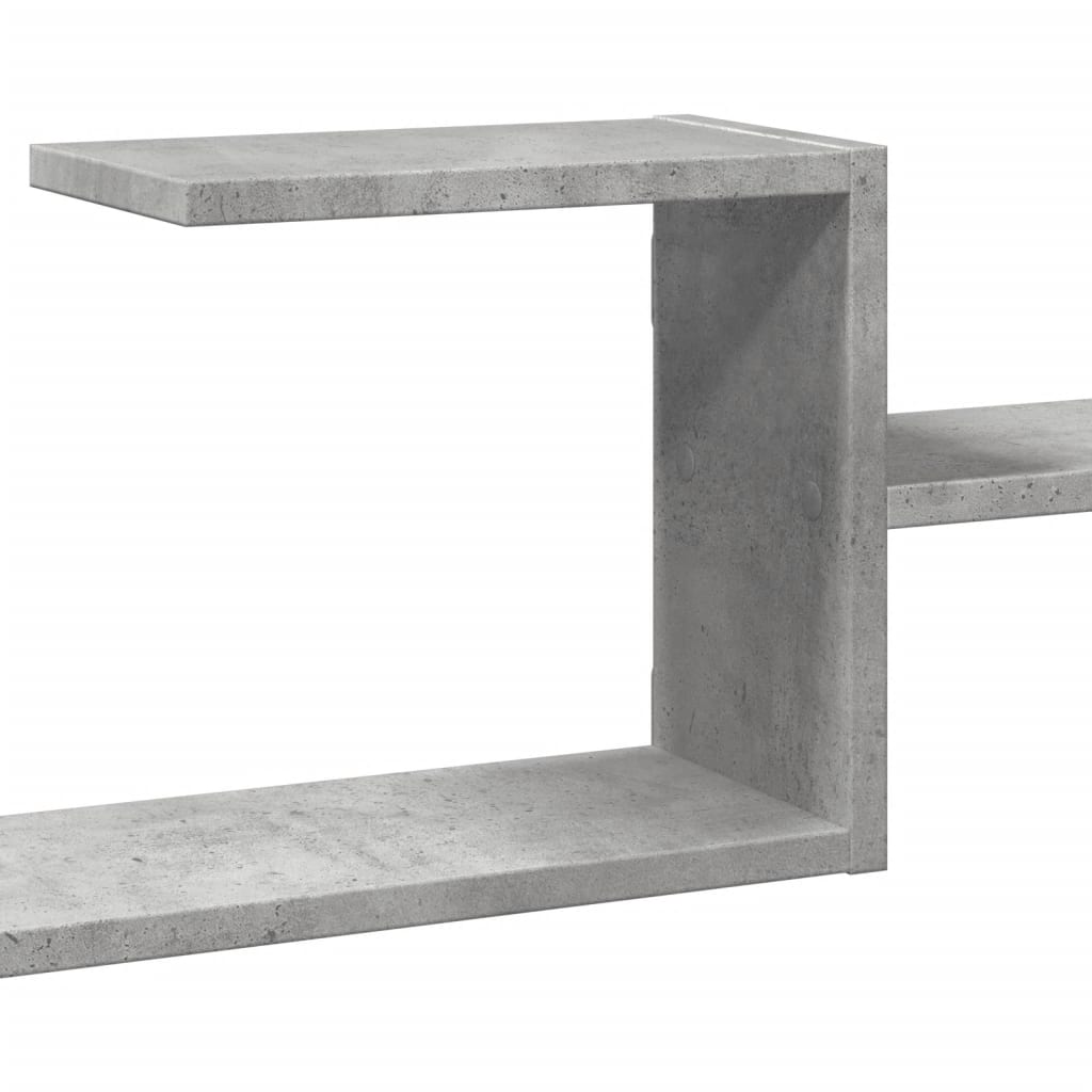 Scaffale a Muro Grigio Cemento 104x15x49 cm in Truciolato | homemem39