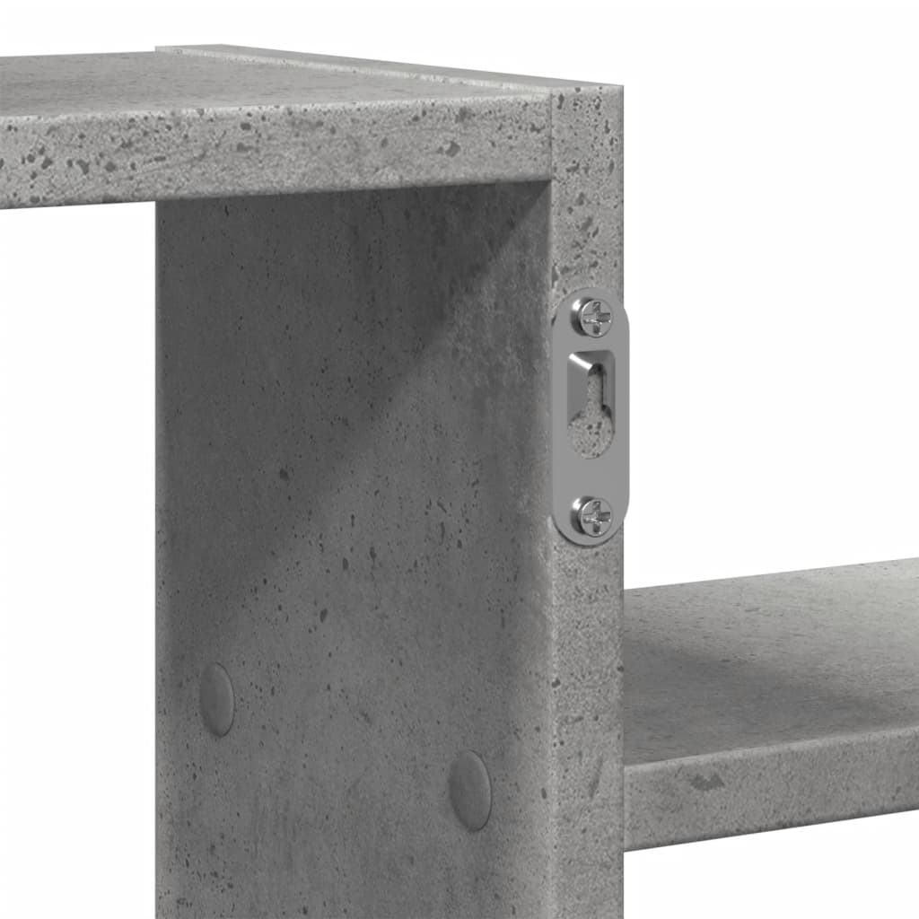 Scaffale a Muro Grigio Cemento 104x15x49 cm in Truciolato | homemem39