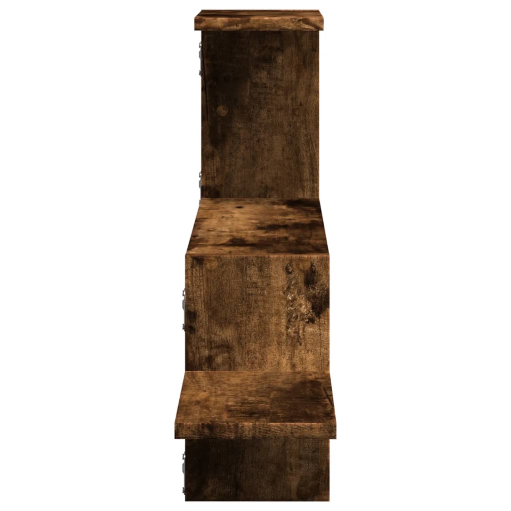 Scaffale a Muro Rovere Fumo 104x15x49 cm in Truciolato | homemem39