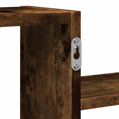 Scaffale a Muro Rovere Fumo 104x15x49 cm in Truciolato | homemem39