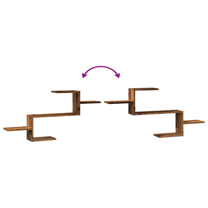 Scaffale a Parete Legno Vecchio 104x15x49 cm in Truciolato | homemem39