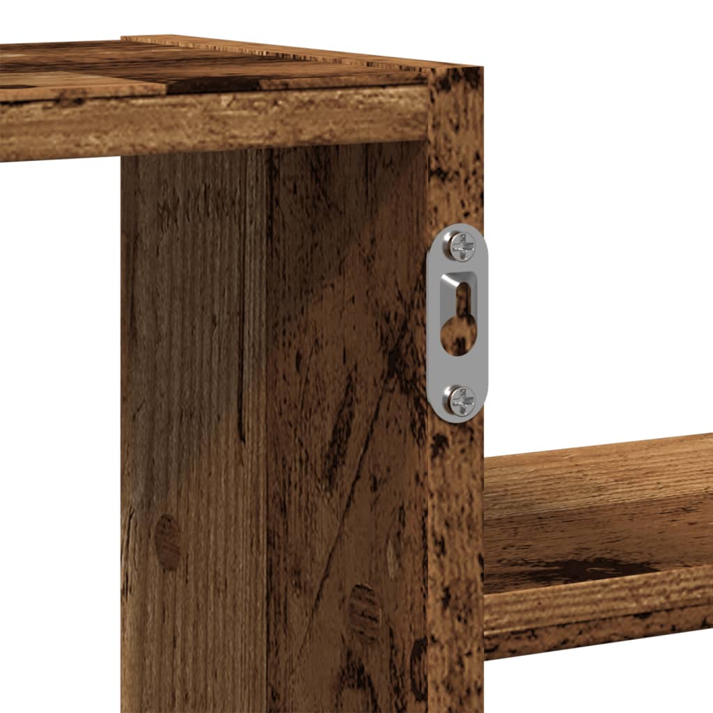 Scaffale a Parete Legno Vecchio 104x15x49 cm in Truciolato | homemem39