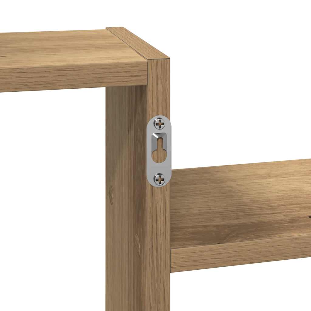 Scaffale a Parete Rovere Artigianale 104x15x49 cm in Truciolato | homemem39