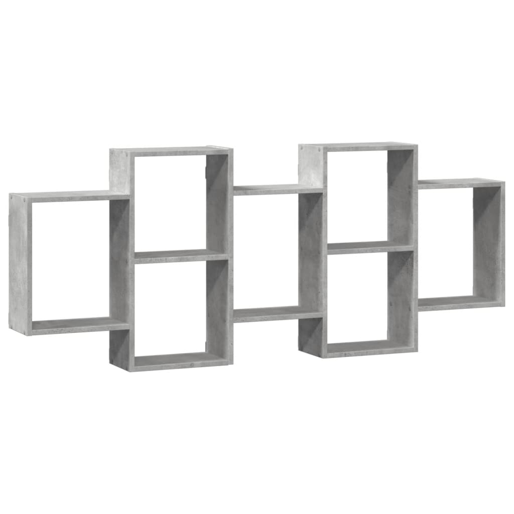 Scaffale a Muro Grigio Cemento 159x18x65 cm in Truciolato | homemem39