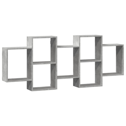 Scaffale a Muro Grigio Cemento 159x18x65 cm in Truciolato | homemem39