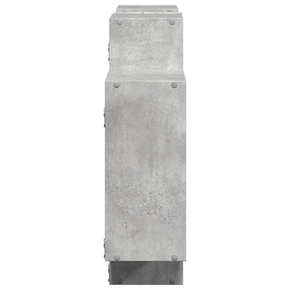 Scaffale a Muro Grigio Cemento 159x18x65 cm in Truciolato | homemem39