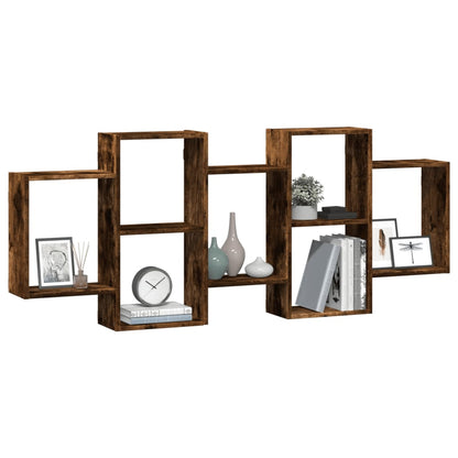 Mensola a Muro Rovere Fumo 159x18x65 cm in Truciolato | homemem39