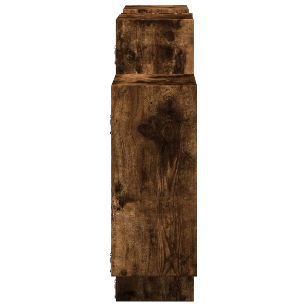 Mensola a Muro Rovere Fumo 159x18x65 cm in Truciolato | homemem39