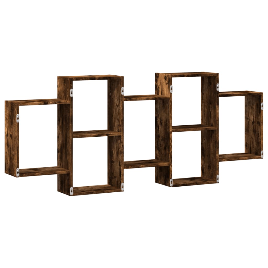 Mensola a Muro Rovere Fumo 159x18x65 cm in Truciolato | homemem39