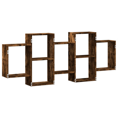 Mensola a Muro Rovere Fumo 159x18x65 cm in Truciolato | homemem39