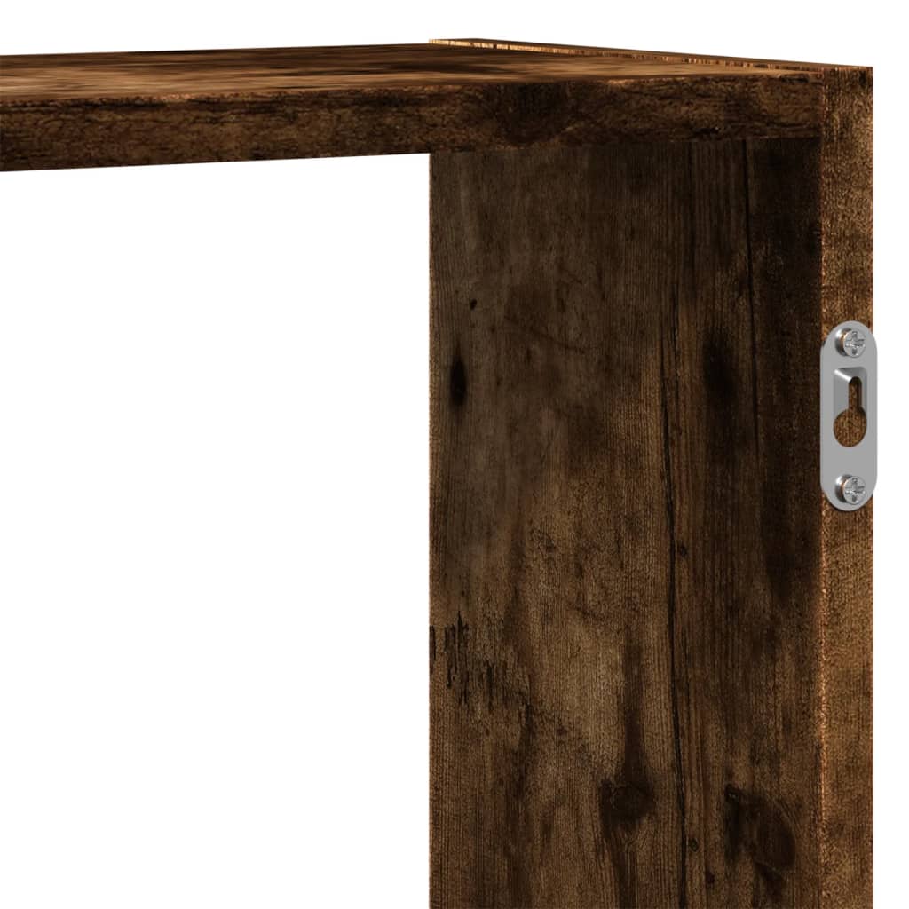 Mensola a Muro Rovere Fumo 159x18x65 cm in Truciolato | homemem39