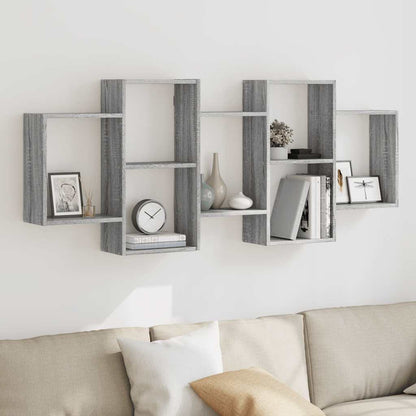 Mensola a Muro Grigio Sonoma 159x18x65 cm in Truciolato | homemem39