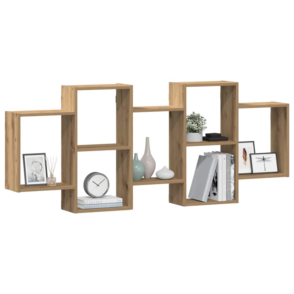 Scaffale a Parete Rovere Artigianale 159x18x65 cm in Truciolato | homemem39