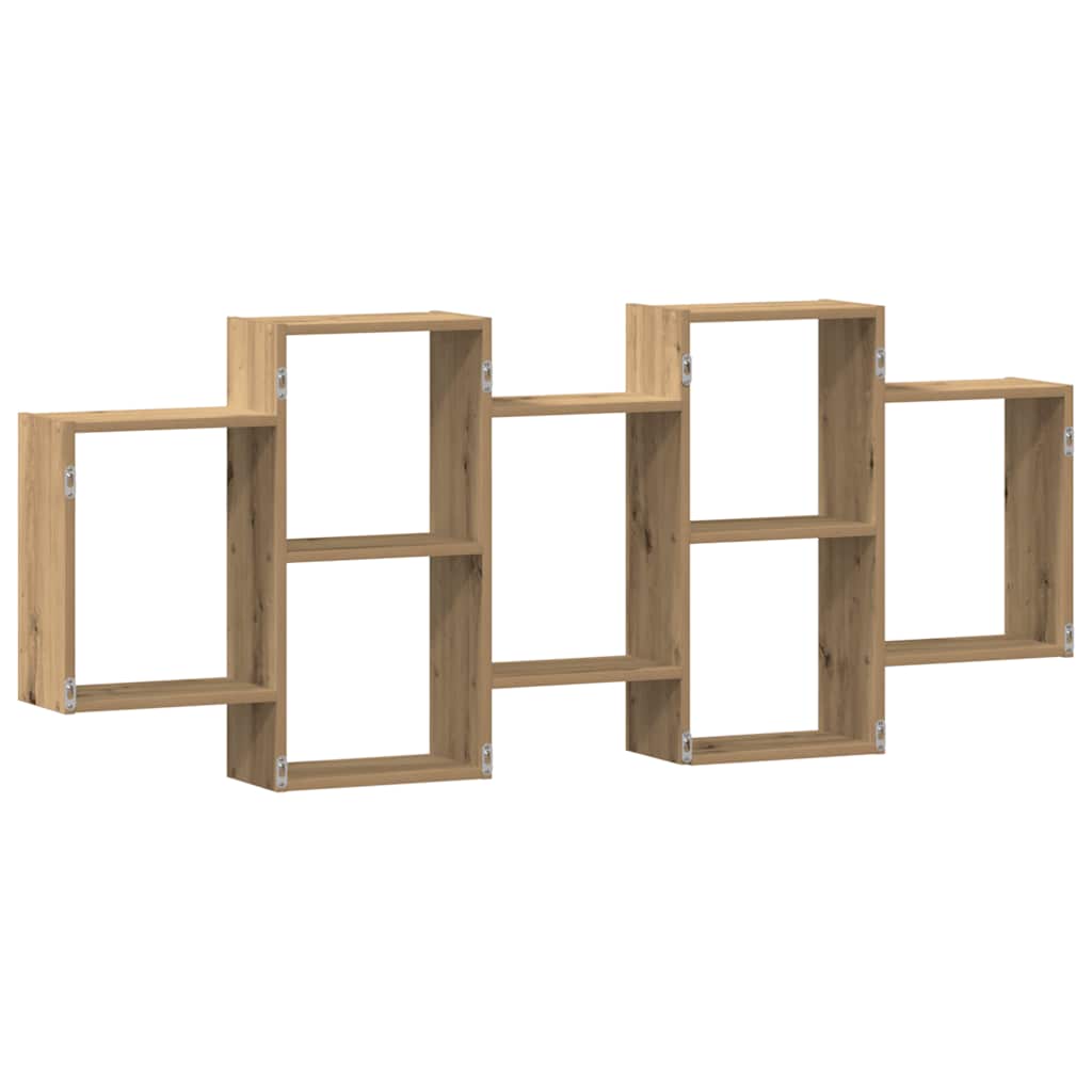 Scaffale a Parete Rovere Artigianale 159x18x65 cm in Truciolato | homemem39