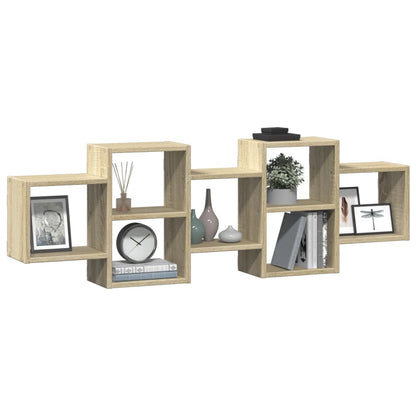 Scaffale a Parete Rovere Sonoma 129x18x42 cm in Truciolato | homemem39