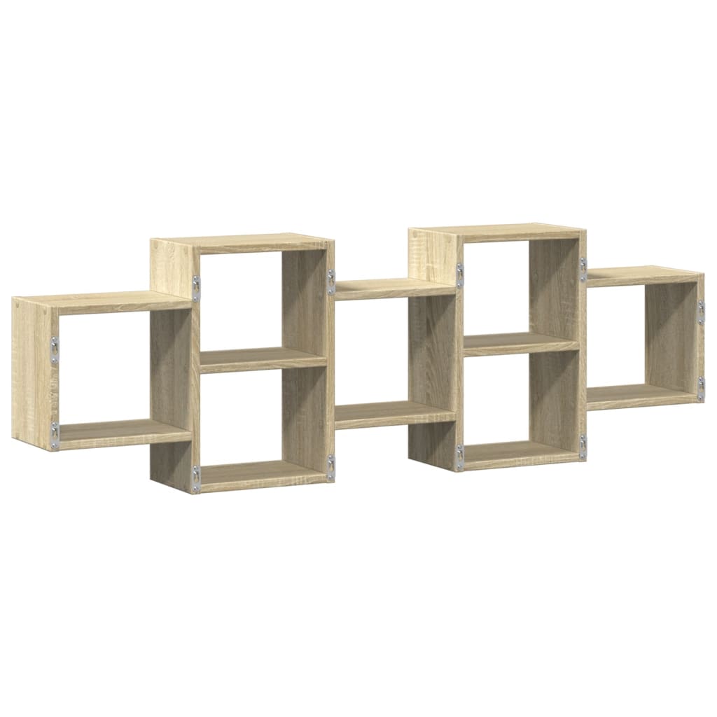 Scaffale a Parete Rovere Sonoma 129x18x42 cm in Truciolato | homemem39