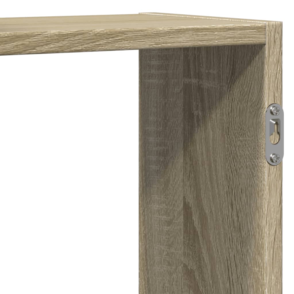 Scaffale a Parete Rovere Sonoma 129x18x42 cm in Truciolato | homemem39