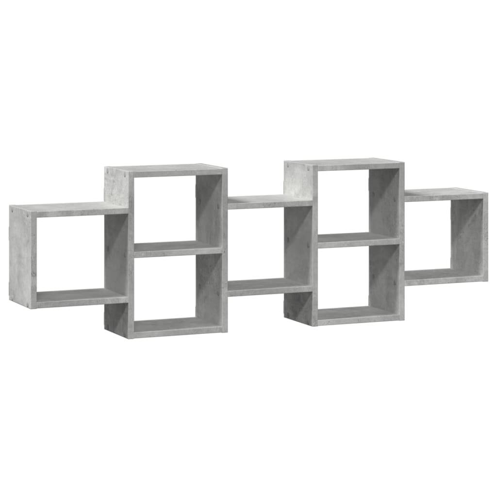 Scaffale a Muro Grigio Cemento 129x18x42 cm in Truciolato | homemem39