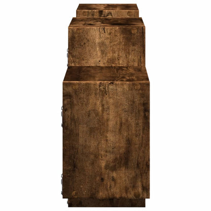 Mensola a Muro Rovere Fumo 129x18x42 cm in Truciolato | homemem39