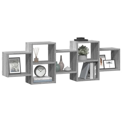 Mensola a Muro Grigio Sonoma 129x18x42 cm in Truciolato | homemem39