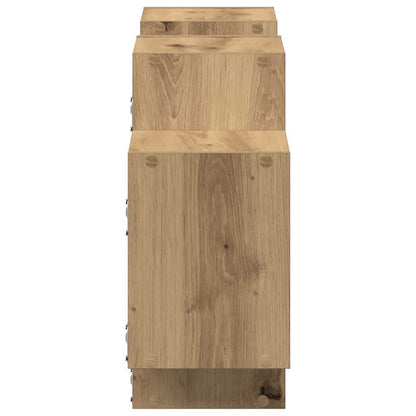Scaffale a Parete Rovere Artigianale 129x18x42 cm in Truciolato | homemem39